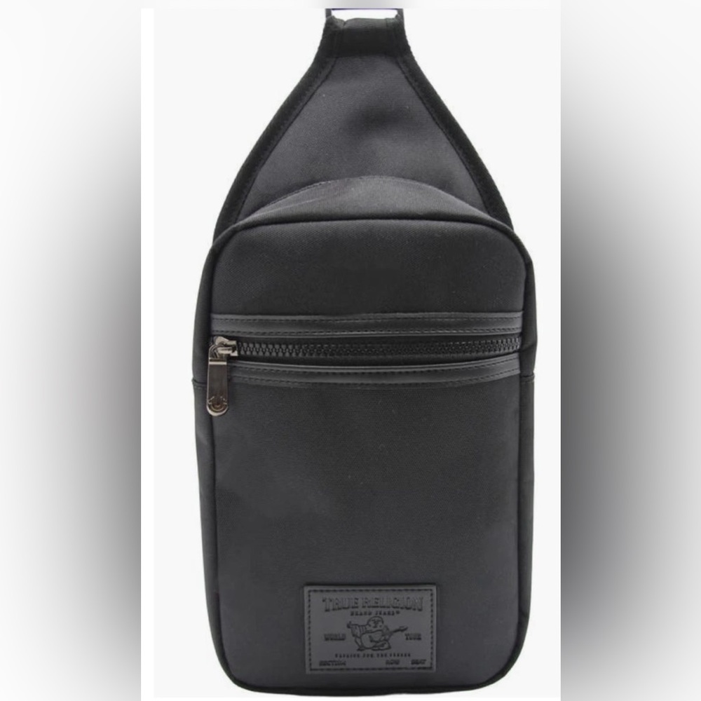 True Religion Black Men's Buddha Belt Bag